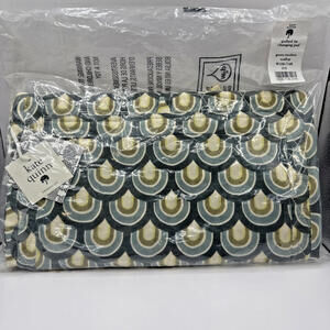 Kate Quinn Green Modern Scallop Quilted Tie Changing Pad NWT